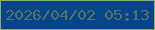 文字の大きさ：3、枠の色：89ad66、背景の色：06458a、文字の色：537165 無料ブログパーツのブログ時計
