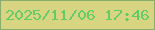 文字の大きさ：4、枠の色：89ad6a、背景の色：d7d582、文字の色：63cb67 無料ブログパーツのブログ時計