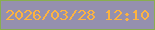 文字の大きさ：4、枠の色：89ae4f、背景の色：9590ae、文字の色：fdb340 無料ブログパーツのブログ時計