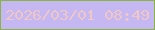文字の大きさ：4、枠の色：89b443、背景の色：c5b7f1、文字の色：f0c7c7 無料ブログパーツのブログ時計