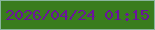 文字の大きさ：3、枠の色：89b59d、背景の色：397c1e、文字の色：6b149c 無料ブログパーツのブログ時計