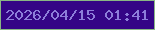 文字の大きさ：1、枠の色：89b784、背景の色：340586、文字の色：8d7eda 無料ブログパーツのブログ時計