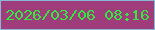 文字の大きさ：1、枠の色：89b7d4、背景の色：9f3c7c、文字の色：35e640 無料ブログパーツのブログ時計