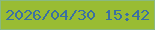 文字の大きさ：1、枠の色：89b981、背景の色：99bc33、文字の色：3b70a2 無料ブログパーツのブログ時計