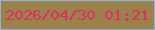 文字の大きさ：4、枠の色：89bada、背景の色：9b814a、文字の色：df2d63 無料ブログパーツのブログ時計
