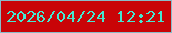 文字の大きさ：3、枠の色：89bcc8、背景の色：c90407、文字の色：44e7d1 無料ブログパーツのブログ時計