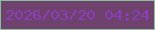 文字の大きさ：4、枠の色：89be9e、背景の色：6e426c、文字の色：8b3ebe 無料ブログパーツのブログ時計