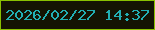 文字の大きさ：2、枠の色：89c001、背景の色：141303、文字の色：22afb4 無料ブログパーツのブログ時計
