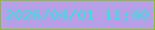 文字の大きさ：1、枠の色：89c122、背景の色：b7a0e8、文字の色：37e1d8 無料ブログパーツのブログ時計