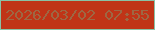 文字の大きさ：4、枠の色：89c2a6、背景の色：c03417、文字の色：9e6743 無料ブログパーツのブログ時計