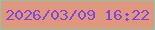 文字の大きさ：1、枠の色：89c5a7、背景の色：df977e、文字の色：8445db 無料ブログパーツのブログ時計