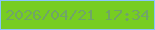 文字の大きさ：4、枠の色：89c5fd、背景の色：77cd21、文字の色：70a567 無料ブログパーツのブログ時計