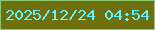 文字の大きさ：3、枠の色：89c770、背景の色：6e700e、文字の色：60f6ff 無料ブログパーツのブログ時計