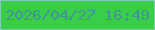 文字の大きさ：2、枠の色：89c7c0、背景の色：38ce47、文字の色：42919b 無料ブログパーツのブログ時計