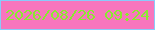 文字の大きさ：5、枠の色：89cbfa、背景の色：f776bd、文字の色：89ea30 無料ブログパーツのブログ時計