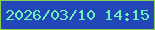 文字の大きさ：1、枠の色：89ce4d、背景の色：2346b8、文字の色：6bf3b8 無料ブログパーツのブログ時計