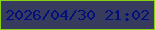 文字の大きさ：1、枠の色：89d011、背景の色：373b5d、文字の色：02107d 無料ブログパーツのブログ時計