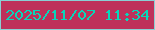 文字の大きさ：1、枠の色：89d0d4、背景の色：be315a、文字の色：07d7ba 無料ブログパーツのブログ時計