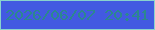 文字の大きさ：4、枠の色：89d3cd、背景の色：425ae1、文字の色：2c878f 無料ブログパーツのブログ時計