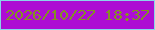 文字の大きさ：3、枠の色：89d5ea、背景の色：ad0dd3、文字の色：839122 無料ブログパーツのブログ時計