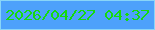 文字の大きさ：2、枠の色：89d5f8、背景の色：4da1fb、文字の色：16da0e 無料ブログパーツのブログ時計