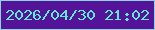 文字の大きさ：5、枠の色：89d6e1、背景の色：541399、文字の色：5decce 無料ブログパーツのブログ時計