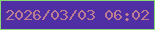 文字の大きさ：2、枠の色：89d775、背景の色：502fa5、文字の色：bc7d92 無料ブログパーツのブログ時計
