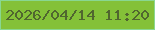 文字の大きさ：3、枠の色：89d791、背景の色：84c138、文字の色：50662f 無料ブログパーツのブログ時計