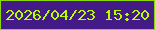文字の大きさ：5、枠の色：89d905、背景の色：441a86、文字の色：b6ff00 無料ブログパーツのブログ時計