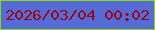 文字の大きさ：2、枠の色：89d90b、背景の色：556cd8、文字の色：980912 無料ブログパーツのブログ時計