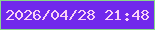 文字の大きさ：4、枠の色：89d98a、背景の色：7129ec、文字の色：fad1f5 無料ブログパーツのブログ時計