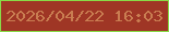文字の大きさ：2、枠の色：89da47、背景の色：9f3625、文字の色：c97d51 無料ブログパーツのブログ時計