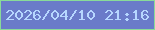 文字の大きさ：5、枠の色：89db99、背景の色：6a7bc9、文字の色：b6d7ff 無料ブログパーツのブログ時計