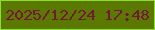 文字の大きさ：2、枠の色：89e02d、背景の色：5b7800、文字の色：741837 無料ブログパーツのブログ時計