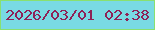 文字の大きさ：4、枠の色：89e070、背景の色：79dae4、文字の色：8e2157 無料ブログパーツのブログ時計