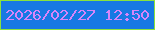 文字の大きさ：3、枠の色：89e33d、背景の色：1779e3、文字の色：d885f9 無料ブログパーツのブログ時計