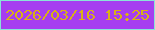 文字の大きさ：5、枠の色：89e3d8、背景の色：a63ef0、文字の色：d9b116 無料ブログパーツのブログ時計