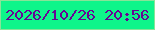 文字の大きさ：1、枠の色：89e498、背景の色：0ff58a、文字の色：670594 無料ブログパーツのブログ時計