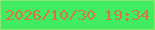 文字の大きさ：3、枠の色：89e96d、背景の色：41eb62、文字の色：d4783d 無料ブログパーツのブログ時計
