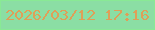 文字の大きさ：1、枠の色：89e995、背景の色：8bdea4、文字の色：df9f58 無料ブログパーツのブログ時計