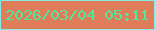 文字の大きさ：2、枠の色：89e9e4、背景の色：df7d5a、文字の色：53e79c 無料ブログパーツのブログ時計
