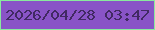 文字の大きさ：1、枠の色：89ea9e、背景の色：8954c7、文字の色：412963 無料ブログパーツのブログ時計