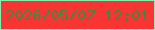文字の大きさ：5、枠の色：89eaad、背景の色：f93533、文字の色：43873e 無料ブログパーツのブログ時計