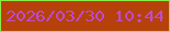 文字の大きさ：3、枠の色：89eb48、背景の色：b6410b、文字の色：be4ad2 無料ブログパーツのブログ時計