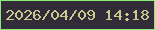 文字の大きさ：5、枠の色：89ec75、背景の色：322c39、文字の色：cac98e 無料ブログパーツのブログ時計