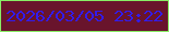文字の大きさ：5、枠の色：89ed65、背景の色：69142c、文字の色：331bec 無料ブログパーツのブログ時計