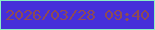 文字の大きさ：1、枠の色：89f0c5、背景の色：462fd9、文字の色：8d4b55 無料ブログパーツのブログ時計