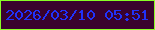 文字の大きさ：4、枠の色：89fc25、背景の色：3a022d、文字の色：2132fa 無料ブログパーツのブログ時計