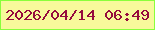 文字の大きさ：2、枠の色：89fe3b、背景の色：f7f99b、文字の色：950b3e 無料ブログパーツのブログ時計