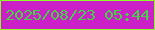 文字の大きさ：4、枠の色：89ff24、背景の色：cb1fc8、文字の色：45d245 無料ブログパーツのブログ時計